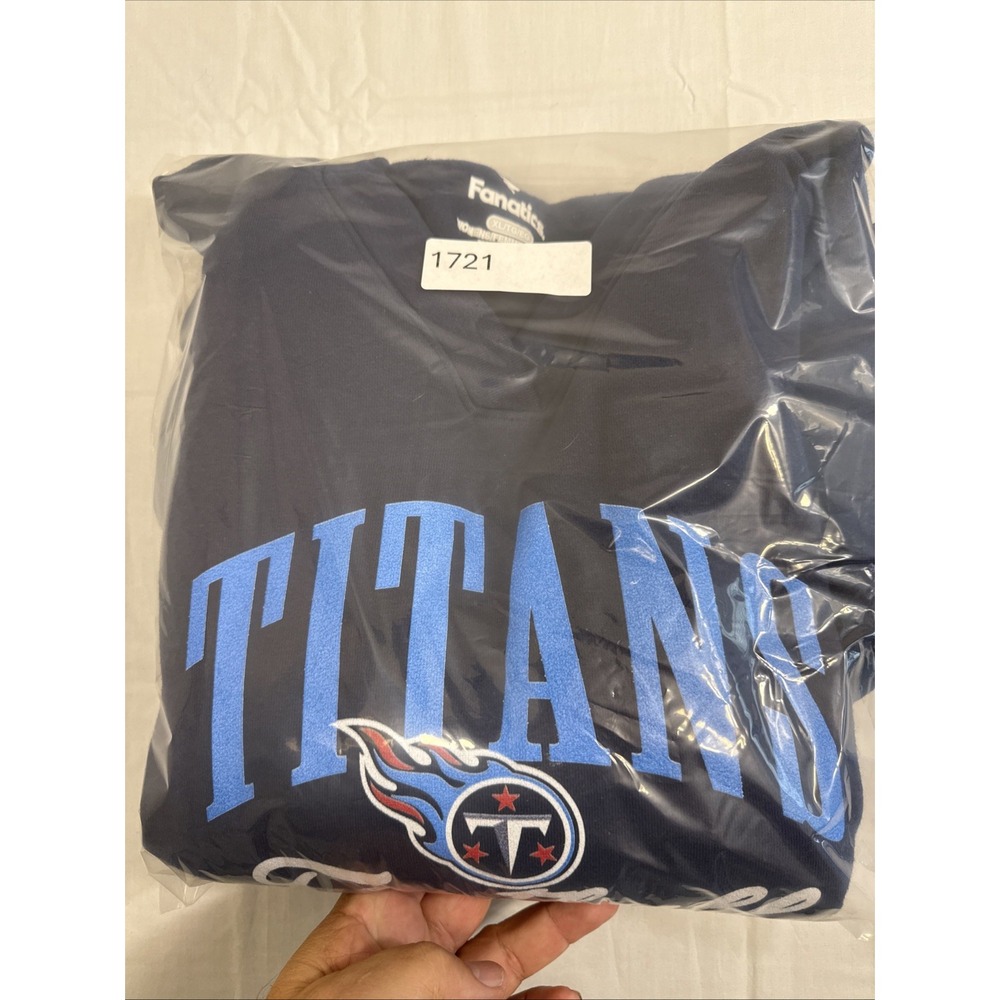 SWEATSHIRT HOODED MENS XL Tennessee Titans FOOTBALL Navy Fanatics NFL Pullover